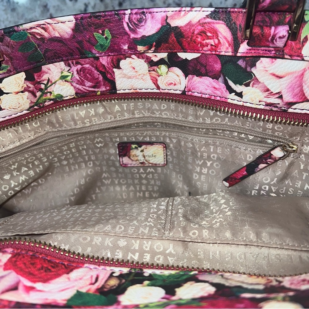 Kate Spade Pink and Red Floral Tote - Picture 6 of 9